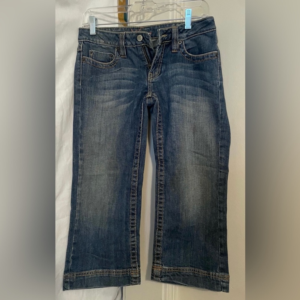Bebe Capri with Rhinestones size 27 Blue